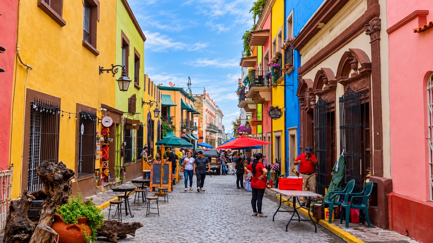 Calle de Barrio Antiguo en Monterrey